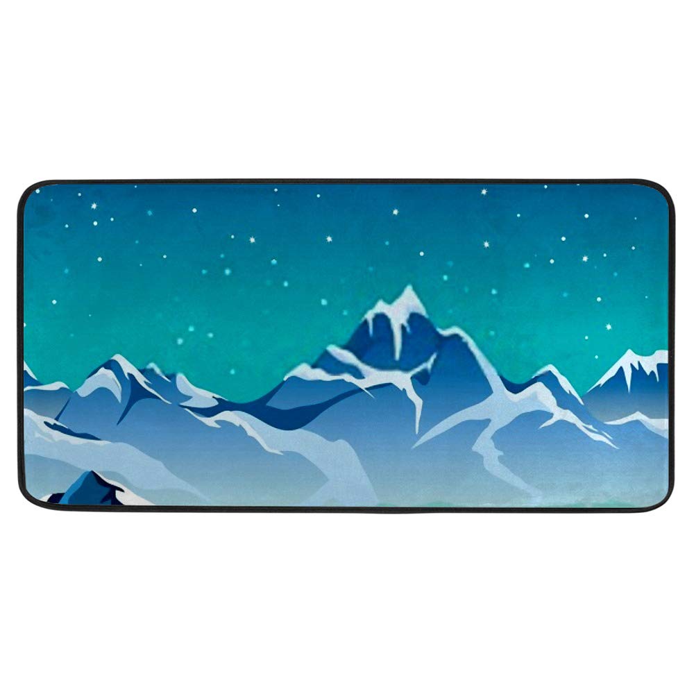 Tapis de cuisine ciel étoilé en polyester pour illuminer votre espace de travail