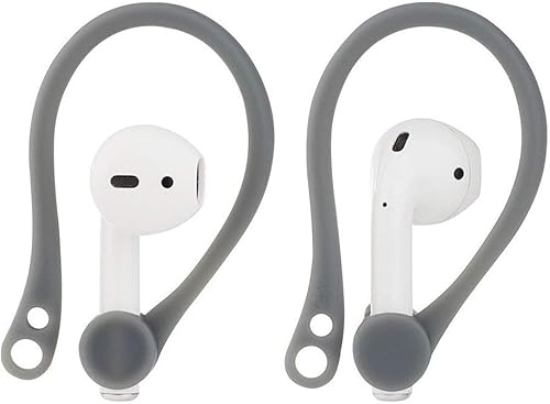 Ganchos para los oídos para AirPods 2 y AirPods 1 anticaídas cómodo ajuste duraderos, para ganchos para auriculares AirPod, color gris