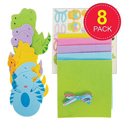 Baker Ross FX532 Dinosaur Easter Egg Decoration Kits - Pack of 8, Kids Foam Easter Craft Decoration, Multicolour, 12.5 cm - Image 2
