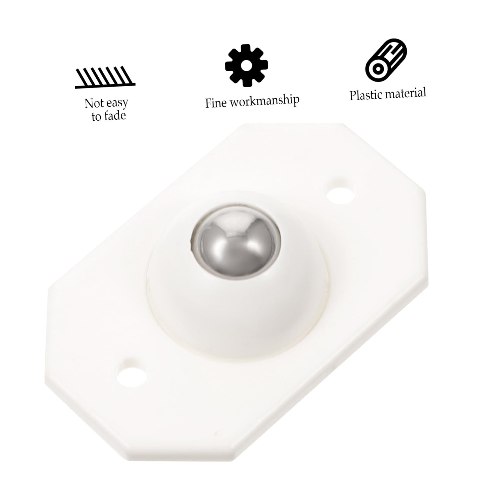 Rotelle Adesive per Mobili 24 Pezzi Plastica Bianco | Scatole e Imballaggi, Sfera Orientabile Silenziosa, Uso in Camera da Letto per Trasloco