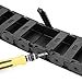 uxcell R38 18mm x 50mm Black Plastic Semi Closed Cable Wire Carrier Drag Chain 1M Length