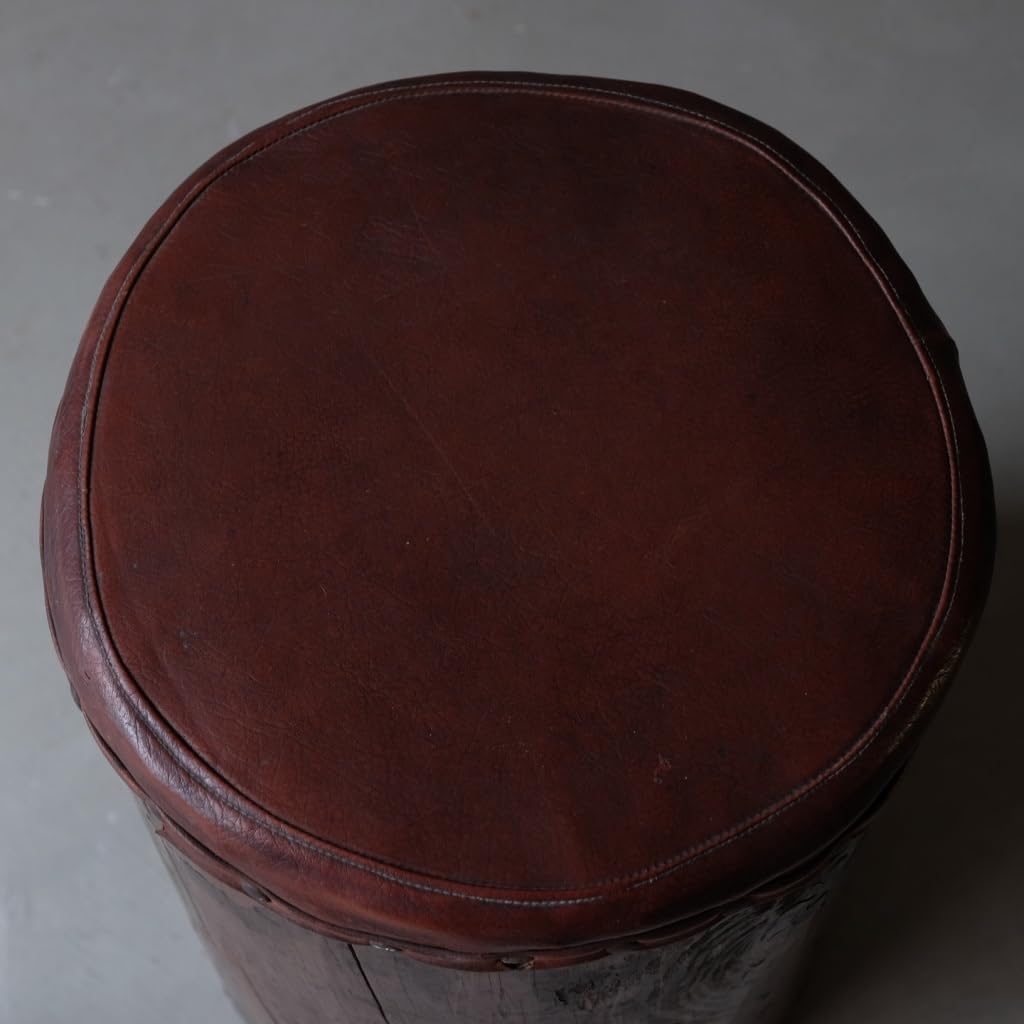 Amazon.co.jp: 02232 革座面の丸太スツール D 椅子 チェア