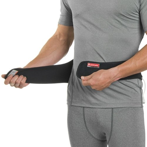 Venture Heated Clothing KB-1290 REG Black Regular 12V Heated Back Therapy Wrap with Temperature Controller and 12V Adapter