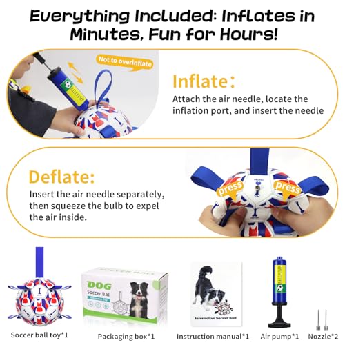 Image of Dog Soccer Ball with Straps, 6 Inch for Small and Medium Dogs, C