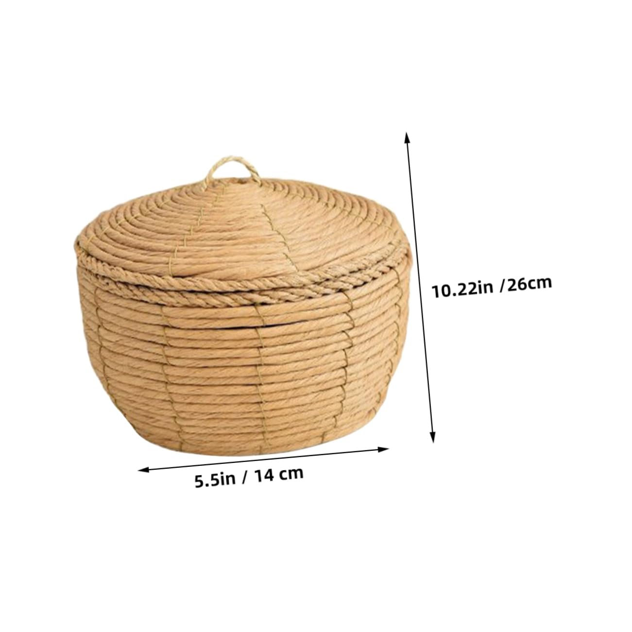 Rattan Storage Basket Woven Basket Decorative Baskets Shelf Baskets for Storage Woven Storage Basket Snack Organizer Bread Basket with Lid Cute Basket Door Basket Paper Rope Coffee STOBAZA