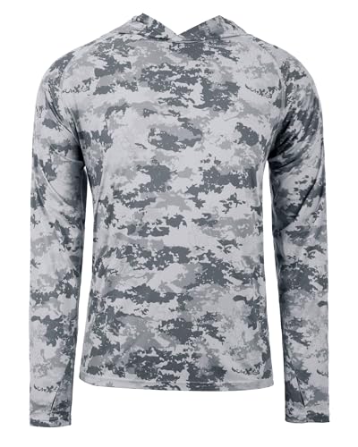 Image of FISHEAL Men's Camo Fishing Hoodie, UPF 50+ Long Sleeve Sun Protection Shirt
