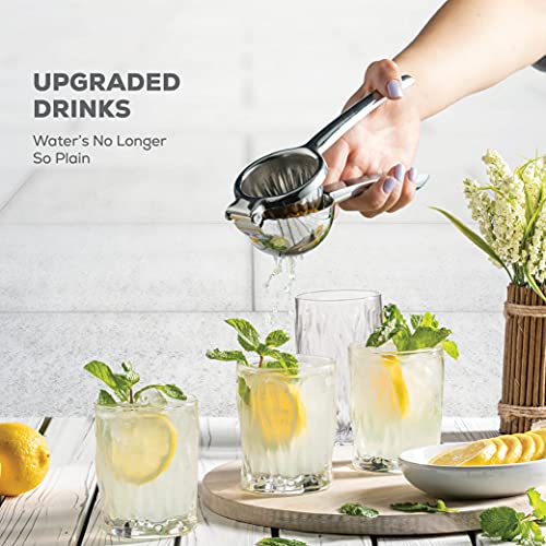 Premium Lemon Squeezer Stainless Steel - Heavy Duty Lime Squeezer, Lemon Juicer Manual With Comfortable Handle For Extracting All Juice Possible - Hand Citrus Juicer - Thumbnail 4