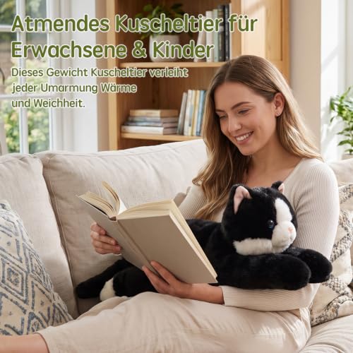 Kaelorae Panda Gewichtetes Plüschtier Kuscheltier, kuscheliges Stofftier für Erwachsene Kinder… – Ansicht 5