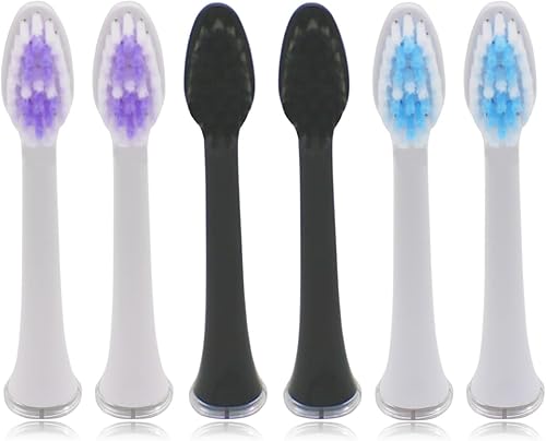 PDEEY Cabezales de repuesto para cepillo de dientes Jetwave Sonic Edge, con cubierta de cabeza, 6 unidades