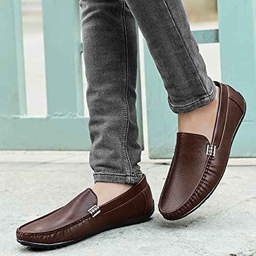 Image of Centrino Casual Loafers for Man | Shoes for Men Stylish | Lightweight Slip-On with Cushioned Insole | Comfortable Moccasin Shoes | Hand-Stitched Mens Loafer Shoes for Travel Office & Weekend Outings (9911)