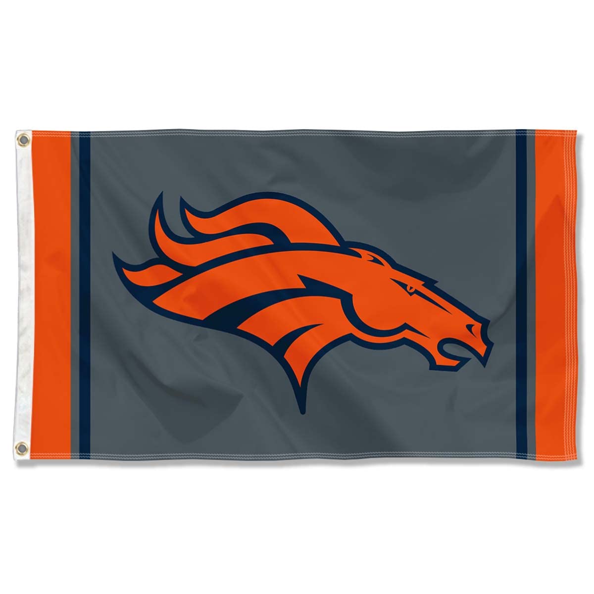 Denver Broncos Blackout Sideline Flag Outdoor Indoor 3x5 Foot Banner