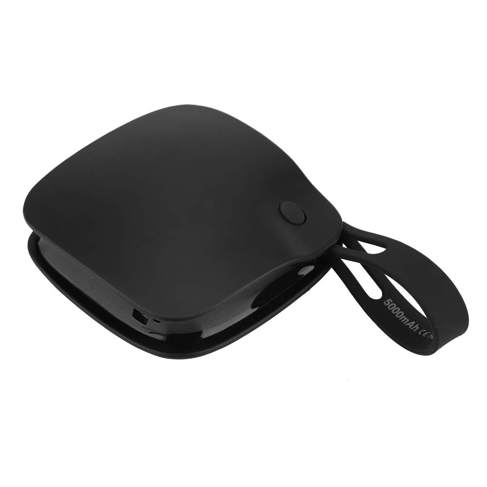 Mini scaldamani portatile ricaricabile USB antideflagrante Power Bank Riscaldamento bifacciale 2 livelli di temperatura 5000 mAh per viaggi in ufficio bianco nero grigio