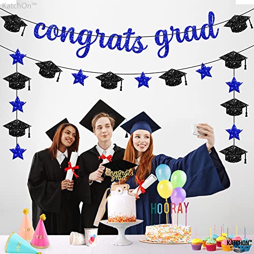 Image of KatchOn, Glitter Congrats Grad Banner - 10 Feet, Pre-Strung | Grad Garland Class of 2026 | Congratulations Graduate Banners 2026 | Graduation Party Decorations | Graduation Decorations 2026