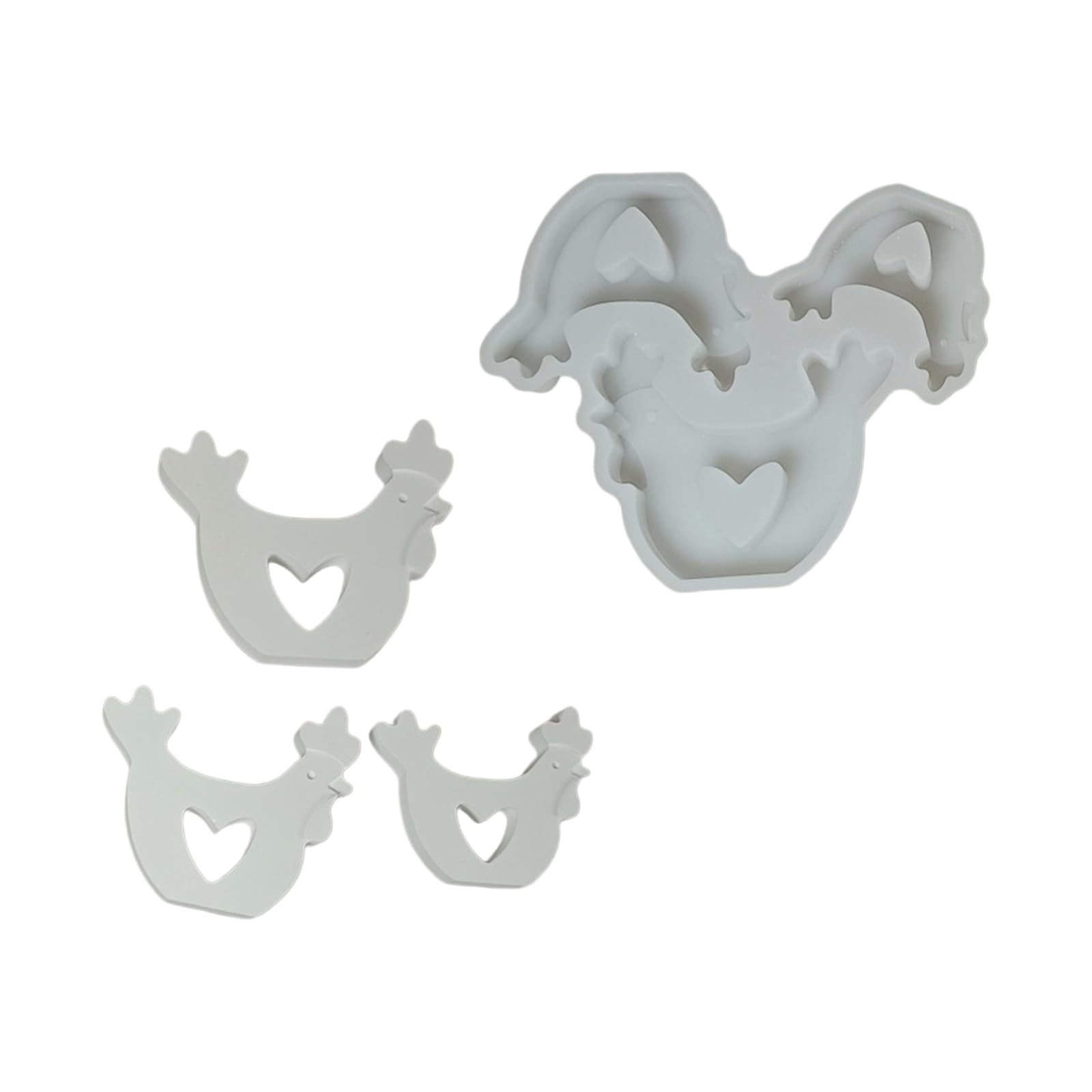 Kalttoy Multicolor Hen Chicken Silicone Molds For Epoxy Resin Making Soap Gypsum Decoration Hen And Chick Silicone Molds For Craft Chicken Making Mold
