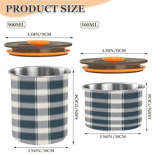 Envase hermético para café de acero inoxidable 17 oz miniatura 3