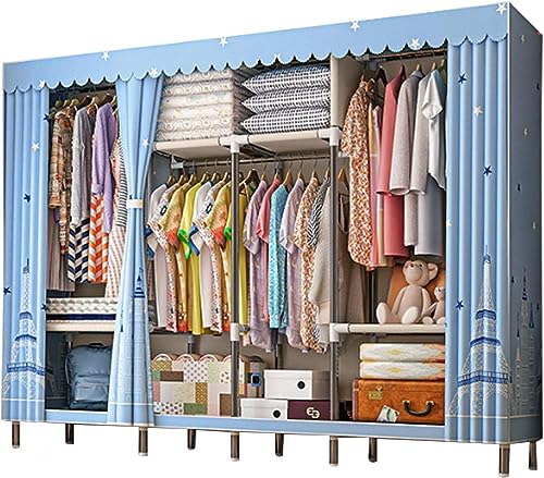 Armoire en tissu pour chambre à coucher, le dressing modulable grand format
