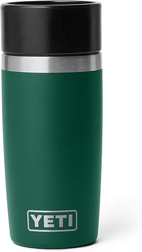 Miniatura 5 de YETI Rambler - Botella de viaje de 12 onzas, acero inoxidable, aislada al vacío con tapa a prueba de fugas, color verde bosque negro