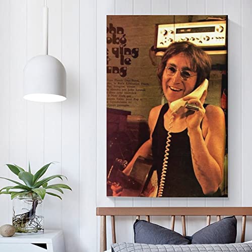 John Lennon (12) Poster vintage rétro imprimé sur toile à suspendre pour chambre à coucher, salon, décoration murale, 40… - Les Beatles, Paul McCartney, John Lennon, RIngo Starr, George Harrison John Lennon (12) Poster vintage rétro imprimé sur toile à suspendre pour chambre à coucher, salon, décoration murale, 40… – Image 6