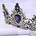 SHYYOULQE Fashion Purple Vintage Crown Wedding Luxury for Rhinestone Stone Headband Hair Jewelry Decoration Crow Hair Hoops for Women