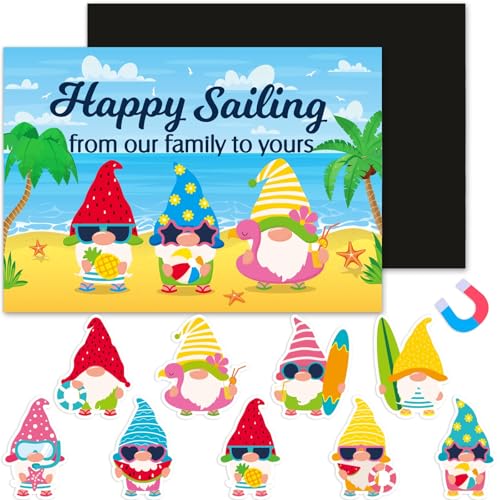 12pcs Large Cruise Door Decorations, Magnetic Summer Beach Magnets Cruise