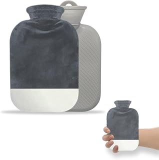 Miniature Hot Water Bottle with Cover, Small Hot Water Bag for Neck and ...