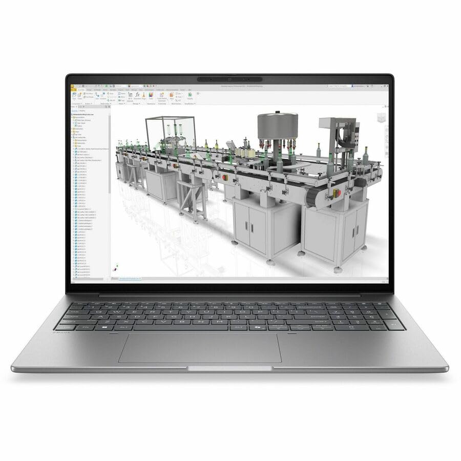 Image of HP ZBook 8 G2i 16 inch Touchscreen Copilot+ PC Mobile Workstation - WUXGA - Intel Core Ultra 7 Series 3 356H - 32 GB - 1 TB SSD - English Keyboard - Meteor Silver Aluminum - Intel Chip - 1920 x 1200 - Win