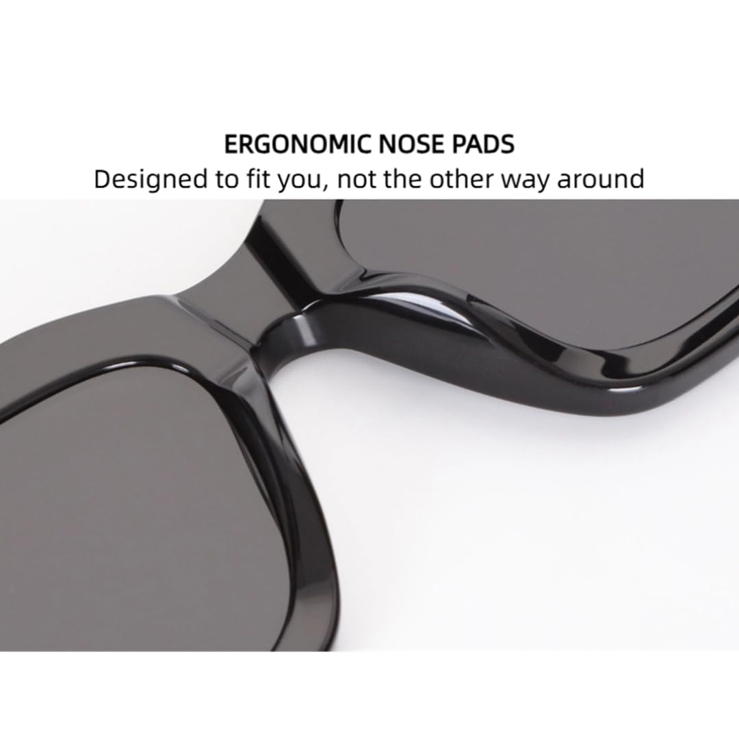 Gafas de sol rectangulares de moda con montura de acetato, estilo retro, para conducir, protección UV400.