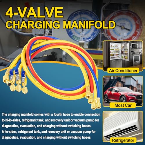 Manifold de carga 4 válvulas YMT 49968 para A/C miniatura 3