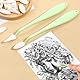 Papierwischer Set Zeichnen Zubehör mit 12 Papierwischer Bleistift, 2 Schwamm Radierstift, 20 Ersatz Schwammköpfen und 1 Bleistiftspitzer aus Sandpapier, Radiergummi Stift für Skizzieren, Malen, Kunst