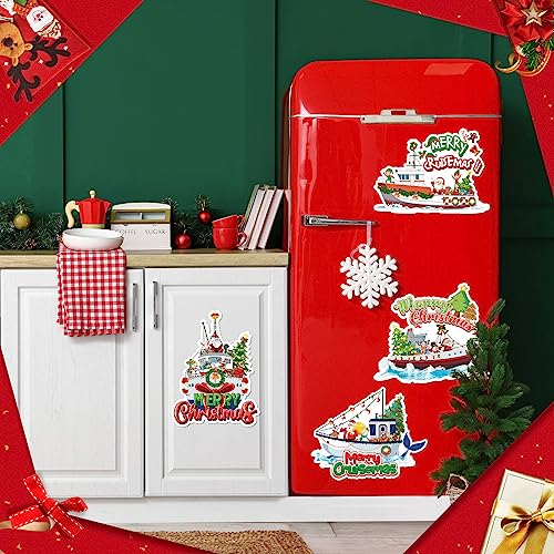 Image of Kanayu 4 Pcs Christmas Cruise Door Magnets Decorations Magnetic Cruise Ship