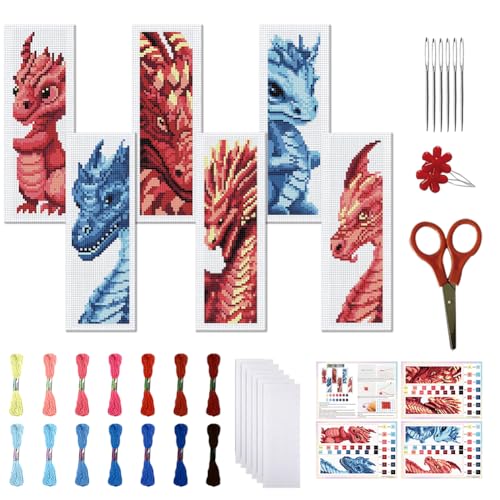 Point de croix kit de broderie dragon pour vos moments de détente
