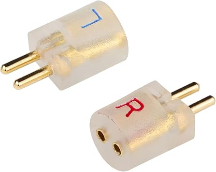 OKCSC 0.78 2PIN Male to 0.75 2PIN Female Headphone Adapter for 0.78 2PIN Earbuds to 0.75 2Pin Cable Lossless Audio Adaptor for KZ BA10 AS10 ZS10 ZSR ZST ZSN CCAA4 C10 TRN V10 V20 MOONDROP 1 Pair Clear