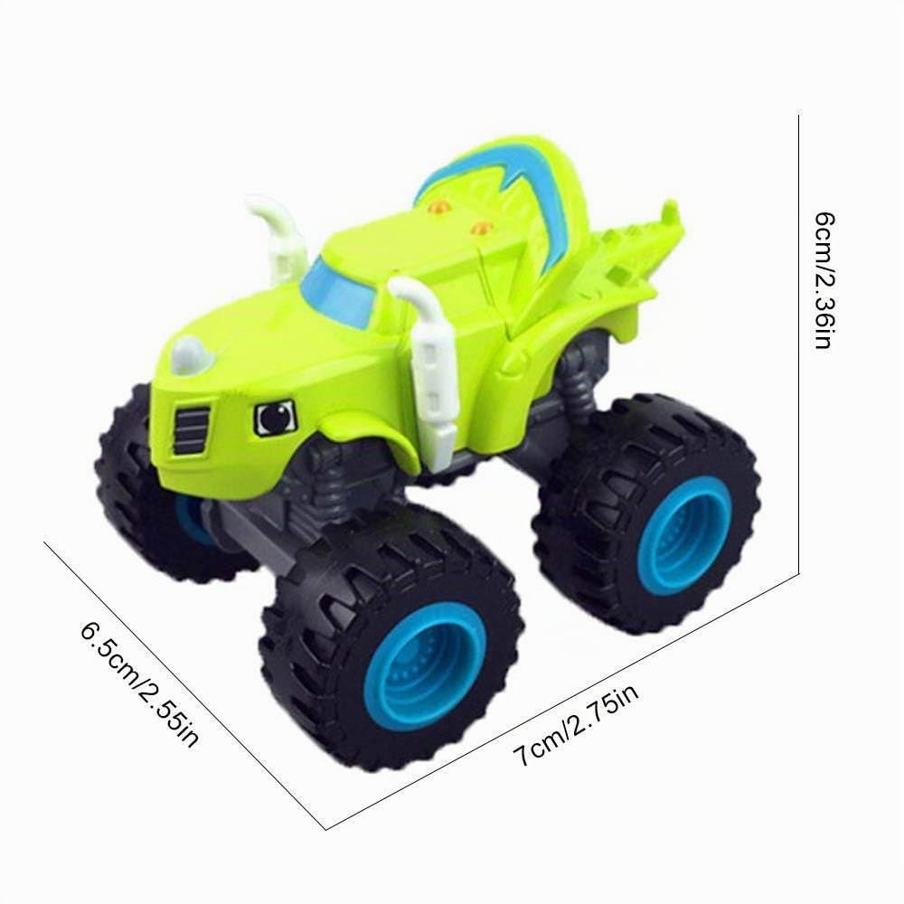 Nickelodeon Blaze & The Monster Machines – Monster Machines Giocattoli Scooter Auto – Crusher Truck Veicoli Giocattoli Regali per Bambini – Confezione da 6