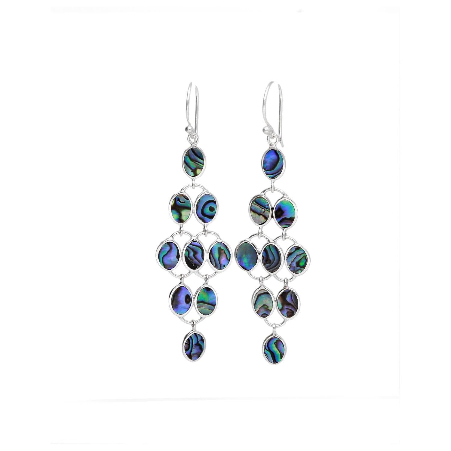 Boucles d'oreilles abalone argent 925 cadeau d'anniversaire - 4