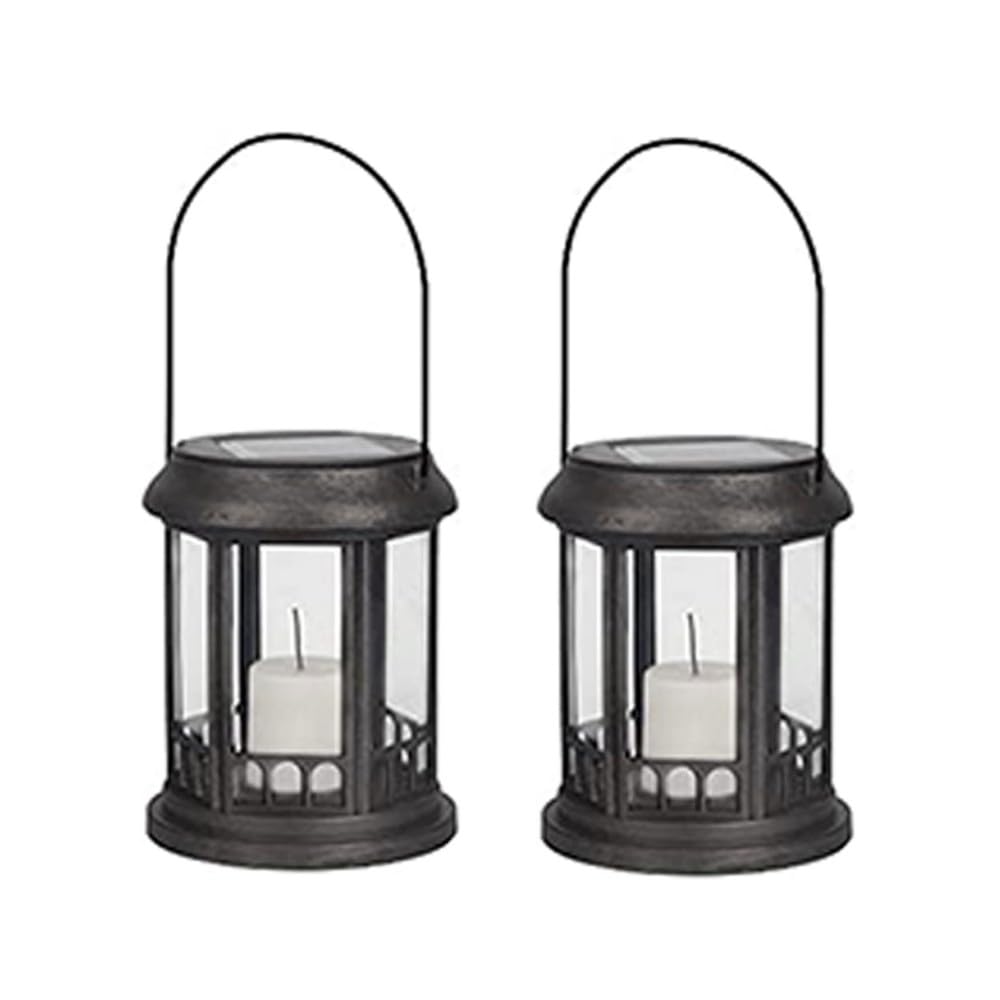 Hndhbfgrt 2PCS Solar Lanterns Outdoor Outdoor Garden Hanging Lanterns Realistic Flickering Flameless Candle for Yard Table Patio