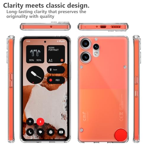 Image of Fashionury Crystal Clear Case for CMF Phone 2 Pro 5G | Yellowing Resistance | Transparent TPU Silicone | Raised Camera Lips | Slim Transparent Cover