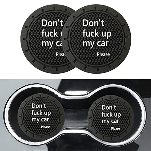 Sodcay 2 Pack Car Cup Hoder Coaster, Silicone Non-Slip Embedded ...