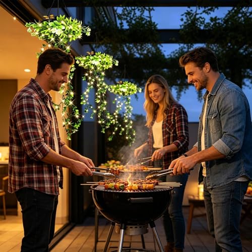 Guirnalda solar exterior impermeable con luces LED decorativas para balcones 4