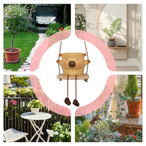 Panier suspendu en résine pour succulentes : sublimez votre terrasse ce printemps