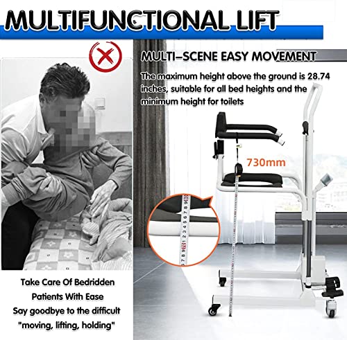 Xuetao Electric Patient Lift For Home, Elderly Split Transfer Chair With Patient Lift Electric Aid, Bathroom Wheelchair Shower Chairs For Disabled Elderly With 180° Split Seat #TOP5