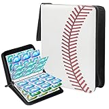 カードファイル,9つのポケットに900枚のカードを収納可能、50枚、PU 表面の防水性と耐摩耗性のクリップ、を集める スターカード コレクションファイル（ベースボール）