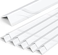 Ripeng 10-Pack 48" Carrara Marble L-Shaped Tile Edge Trim for 5mm Walls - Easy Install Corner Guards for Kitchen Bathroom