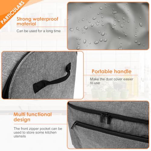 Slow Cooker Dust Cover 47x33.5x32cm Portable Slow Cooker Storage Bag Camping Pot Carry Case Dust Cover with Handles and Front Pocket for Home Family, Travel, Outdoor, Picnic - Image 3