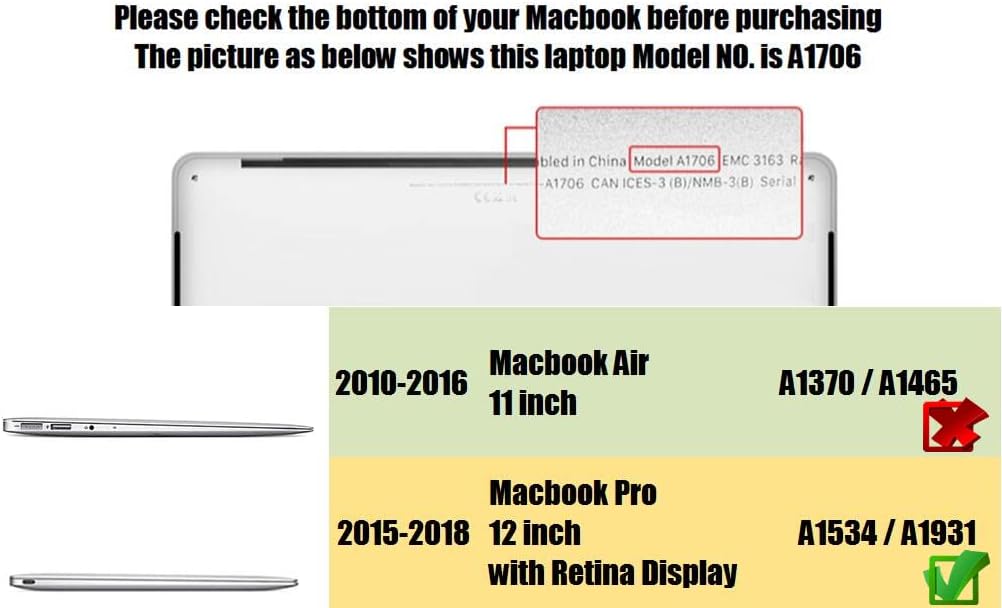 Se7enline for MacBook 12 inch Keyboard Cover 2015-2019 A1534 image 2