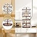 Modowey Rotating Earring Holder Organizer Stand, 5 Tier Metal Tree Display for Women Vendors, 220 Holes Adjustable Jewelry rack for Stud Hoop Dangle Storage, Trendy Carousel Keeps Dresser Neat, Bronze