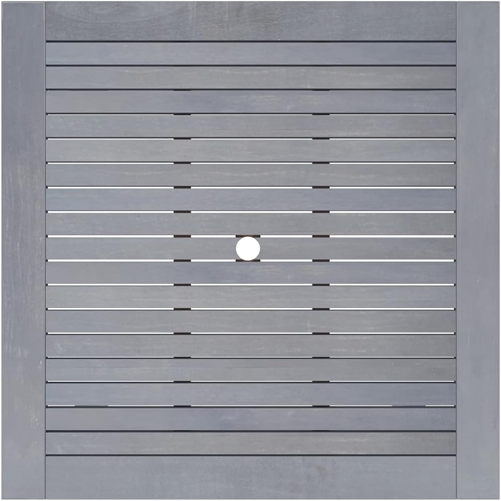 Patio Dining Table,Outdoor Dining Table,Outdoor Bar Table,Balcony Desk,Backyard Table,Patio Bistro Table,Includes an Umbrella Hole, 34.6"x34.6"x29.1" Solid Acacia Wood