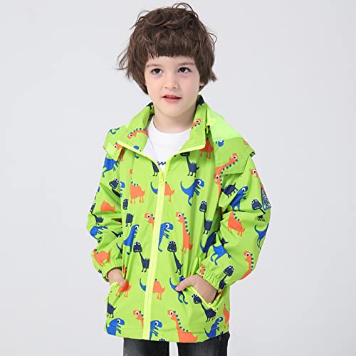 image for IjnUhb Waterproof Hooded Jacket for Boys Girls,Kids Raincoats Outdoor 