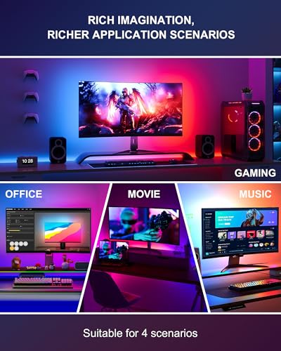 Tira LED Multicolor Backlight para TV 4 Pre-Cut 6.56ft miniatura 5