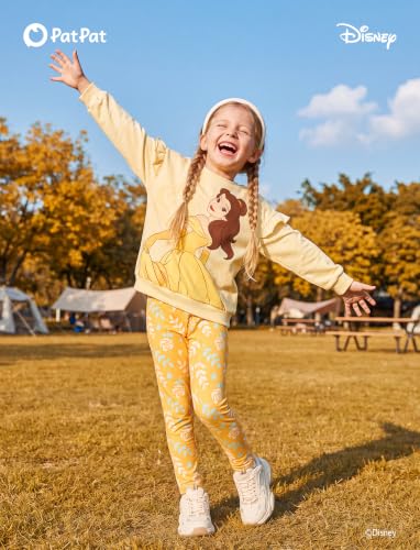 Image of Disney Girls Clothes Long Sleeve Sweatshirt Leggings Outfit 2 Piece Set