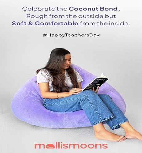 Image of Mollismoons Bean Bag XXXL Size for Adults & Kids Fur bin Bag Luxury Bean Bag Chair (Purple, Bean Bag Without Beans Cover(Assembly Required))